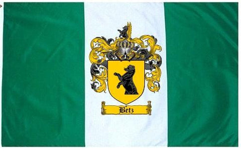 Betz family crest coat of arms flag