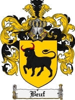 Beuf coat of arms family crest download