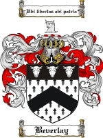 Beverlay coat of arms family crest download