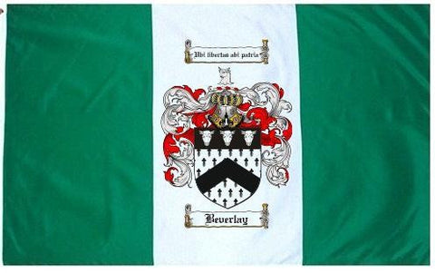 Beverlay family crest coat of arms flag