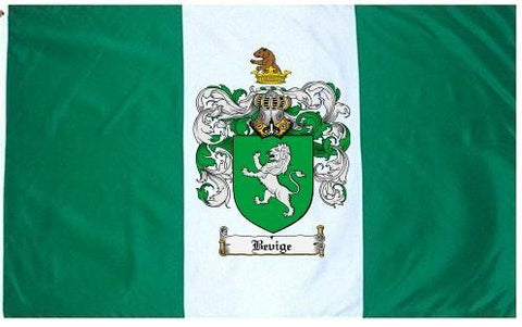 Bevige family crest coat of arms flag