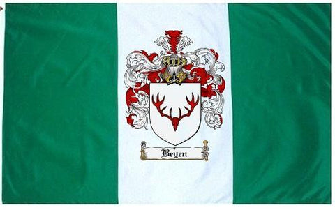 Beyen family crest coat of arms flag