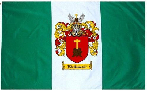 Bialkowski family crest coat of arms flag