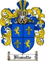 Biasutto coat of arms family crest download