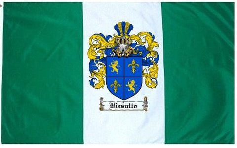 Biasutto family crest coat of arms flag