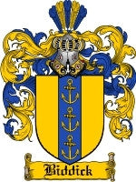 Biddick coat of arms family crest download