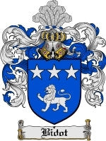 Bidot coat of arms family crest download