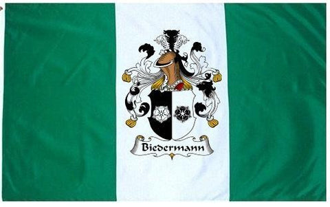 Biedermann family crest coat of arms flag