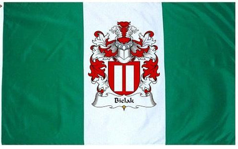Bielak family crest coat of arms flag