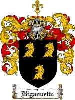 Bigaouette coat of arms family crest download