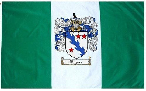 Bigare family crest coat of arms flag