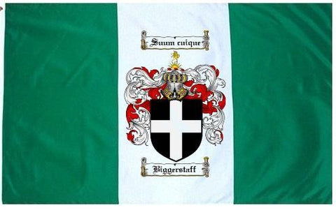 Biggerstaff family crest coat of arms flag