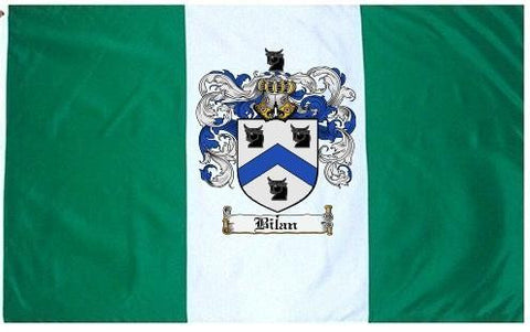 Bilan family crest coat of arms flag