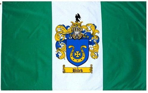 Bilek family crest coat of arms flag