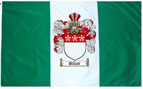 Billett family crest coat of arms flag