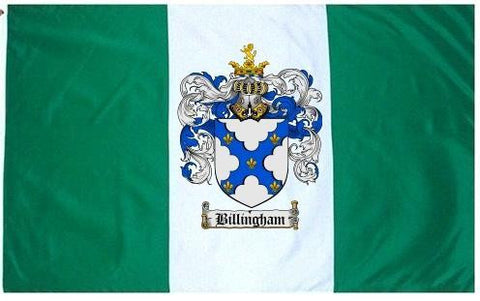 Billingham family crest coat of arms flag