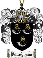 Billinghame coat of arms family crest download