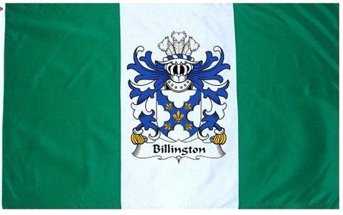 Billington family crest coat of arms flag