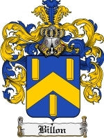 Billon coat of arms family crest download