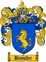 Bimuller coat of arms family crest download