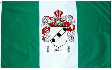 Binet family crest coat of arms flag
