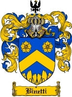Binetti coat of arms family crest download