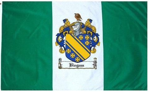 Bingam family crest coat of arms flag