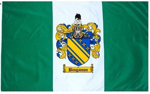 Bingamon family crest coat of arms flag
