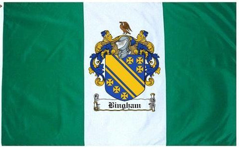 Bingham family crest coat of arms flag