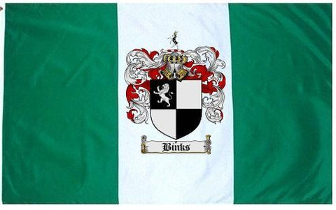 Binks family crest coat of arms flag