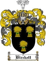 Birckett coat of arms family crest download