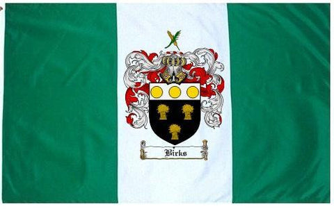 Birks family crest coat of arms flag