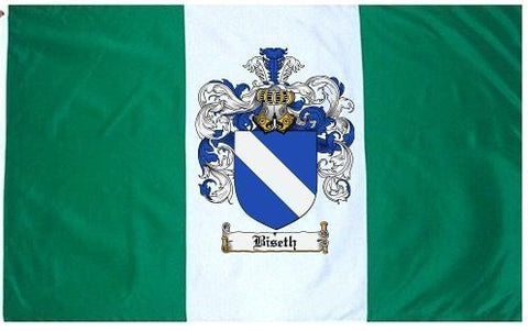 Biseth family crest coat of arms flag