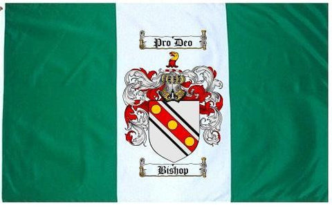 Bishop family crest coat of arms flag