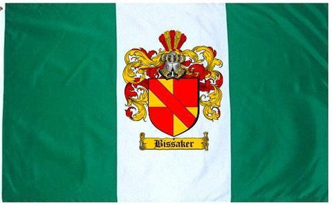 Bissaker family crest coat of arms flag