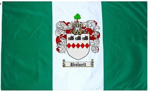Biswell family crest coat of arms flag