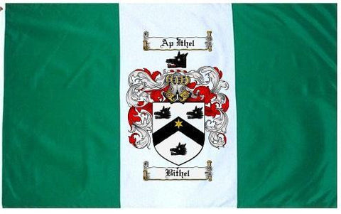 Bithel family crest coat of arms flag
