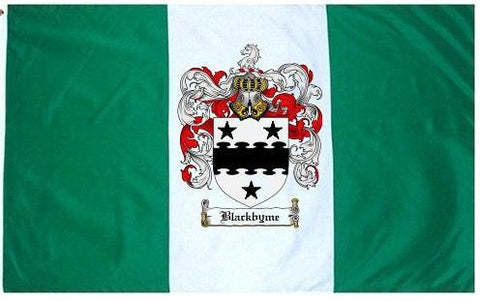 Blackbyme family crest coat of arms flag
