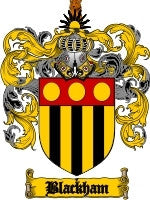 Blackham coat of arms family crest download