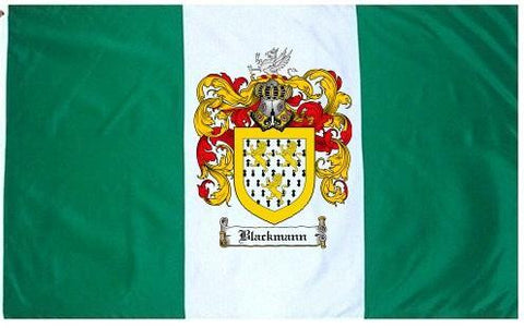 Blackmann family crest coat of arms flag
