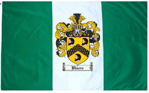 Blacre family crest coat of arms flag