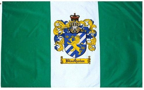 Bladholm family crest coat of arms flag