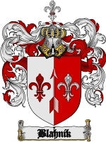 Blahnik coat of arms family crest download