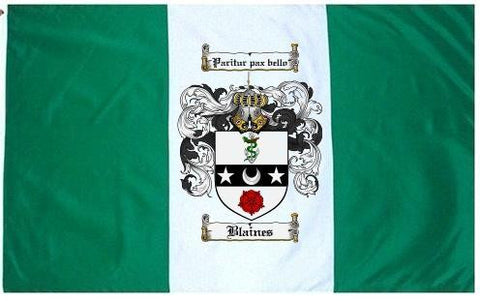 Blaines family crest coat of arms flag
