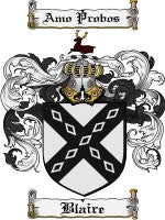 Blaire coat of arms family crest download