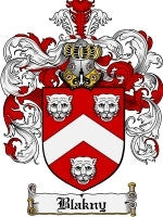 Blakny coat of arms family crest download