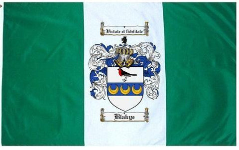 Blakye family crest coat of arms flag