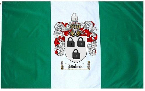 Blalock family crest coat of arms flag