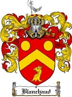 Blanchaud coat of arms family crest download