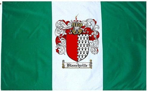 Blanchville family crest coat of arms flag